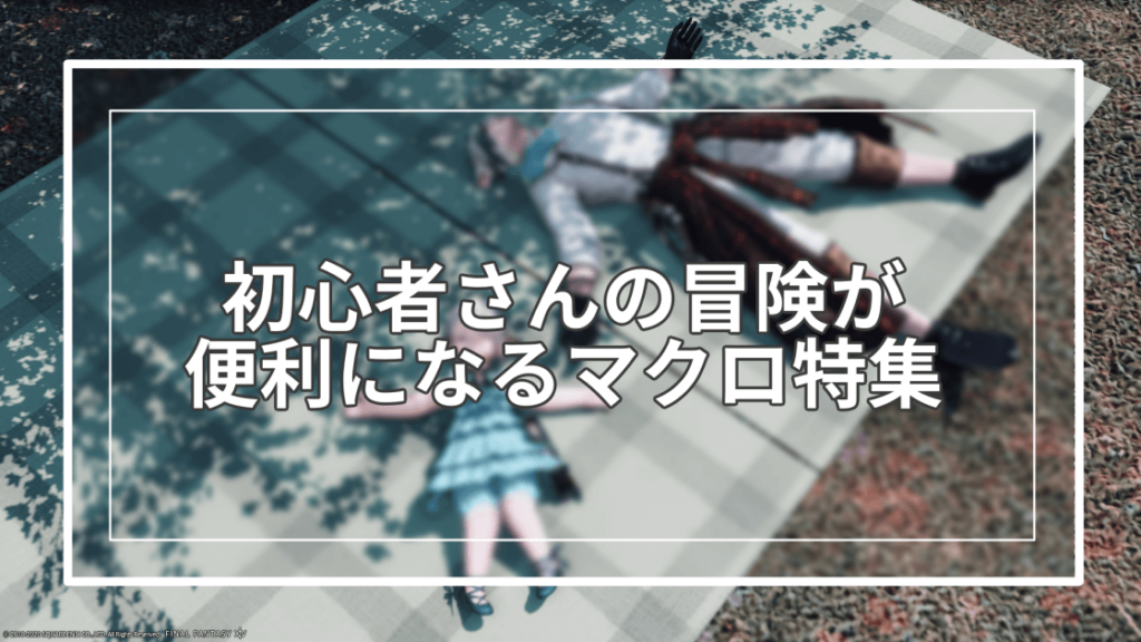 Ff14 自動レベルシンクなど初心者さんにおすすめな便利なマクロまとめ すてらチャンネル